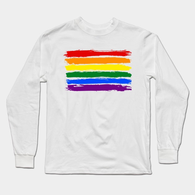 RAINBOW STRIPES Long Sleeve T-Shirt by TODAY'S TEES